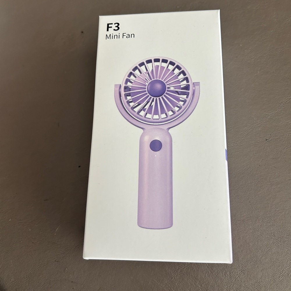 Portable Mini Fan-NIB in Lavender, White or Black USB Cord & 3 modes &Tilt fan - Picture 5 of 16